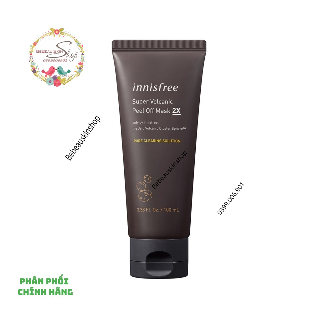 Mặt Nạ Đất Sét Tro Núi Lửa Innisfree Super Volcanic Peel Off Mask 2X - 100ml