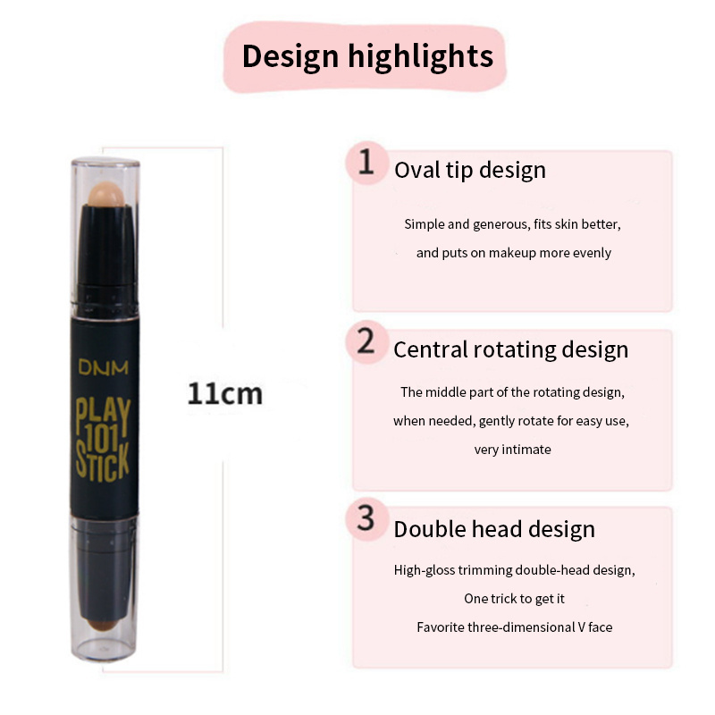 (Hàng Mới Về) Phấn Bắt Sáng Tạo Khối Hai Màu Tạo Khuôn Mặt Chữ V | BigBuy360 - bigbuy360.vn