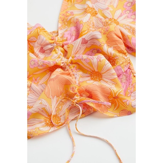 Áo kiểu nữ, áo dây rút dáng croptop HM auth