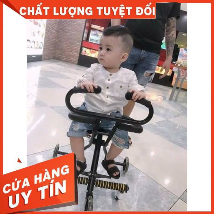 Xe Đẩy 5 Bánh Siêu Thị Cho BÉ LOẠI XỊN Tay Cần Vòm, Bánh Xe Phát Sáng, Có Giỏ Đựng Đồ