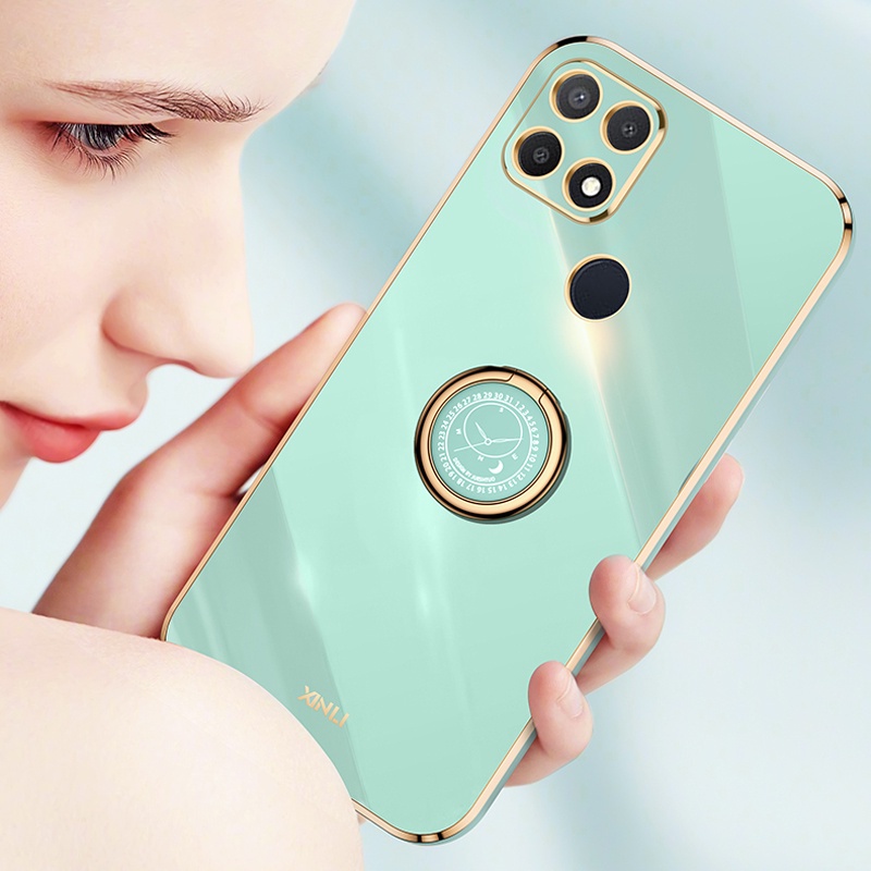 Ốp điện thoại KOOSUK khung vuông silicon mạ mịn cho OPPO A15 A15S A35 2021