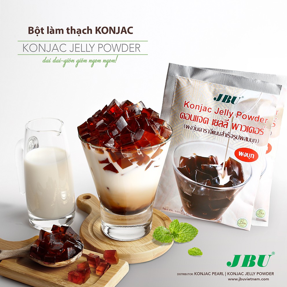 BỘT LÀM THẠCH TRÂN CHÂU KONJAC JELLY POWDER - COMBO 5 GÓi BỘT THẠCH KHOAI NƯA