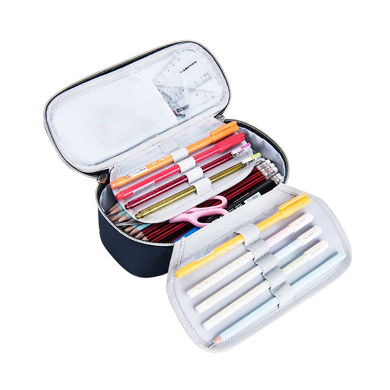 Túi Đựng Bút Bằng Vải Oxford Sức Chứa Lớn Có Khóa Mật Khẩu Tiện Dụng