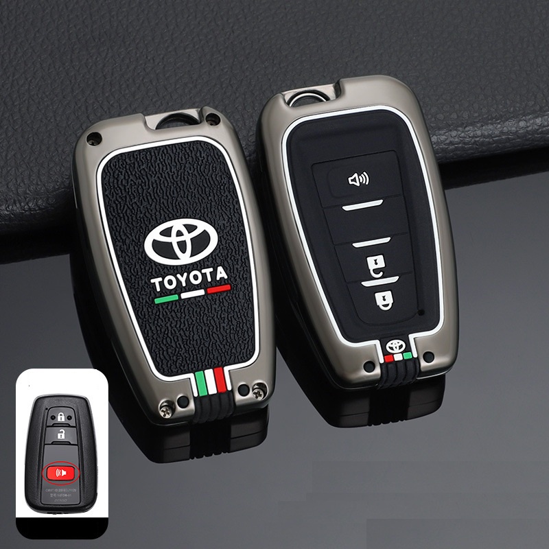✨Mới✨ Ốp Chìa Khóa Xe Toyota Cross, Camry, Altis 22 Hợp Kim Mẫu Cờ Ý