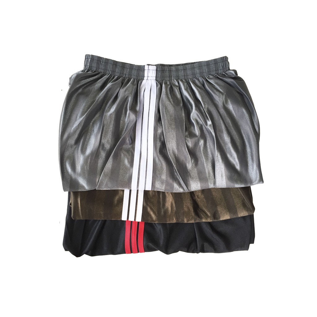 Quần Đùi Nam 3 Sọc Thun Bóng