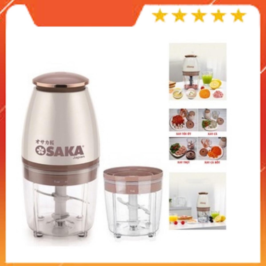 Máy xay thực phẩm 4 lưỡi Osaka nhật bản 750ml, máy xay thịt, xay đá, hoa quả đa năng nhà bếp, bảo hành 12 tháng