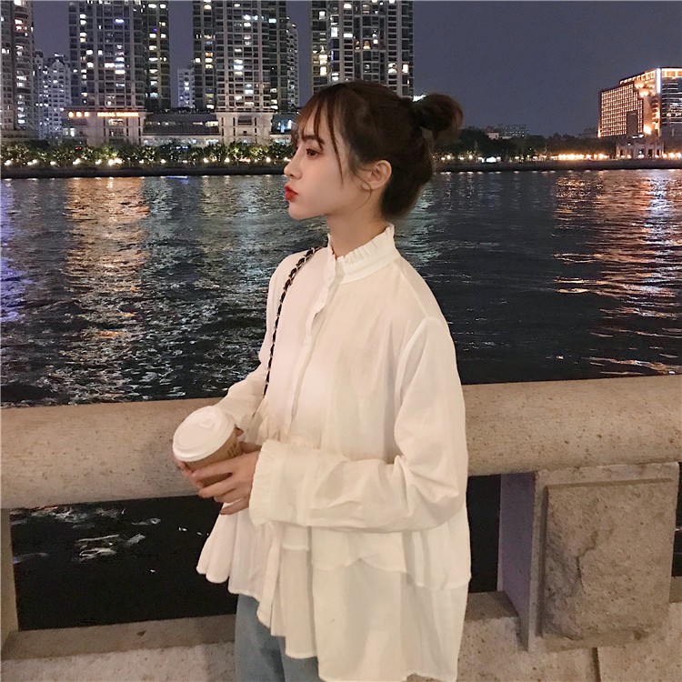 Áo sơ mi nữ tay dài babydoll Emilyshop