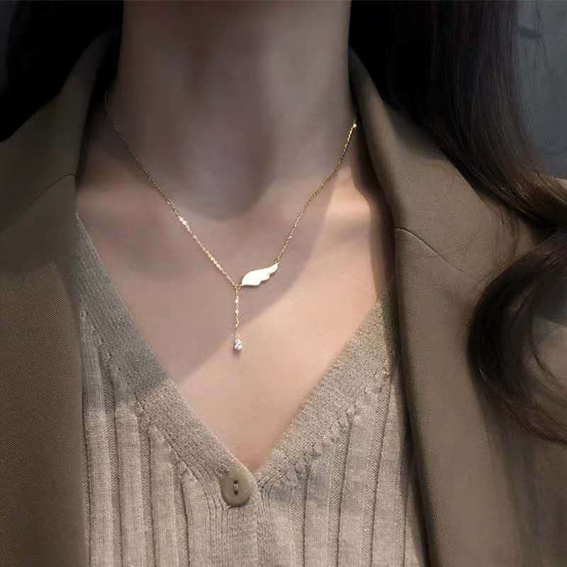 Dây Chuyền Mặt Hình Đôi Cánh Xinh Xắn Cho Nữ
