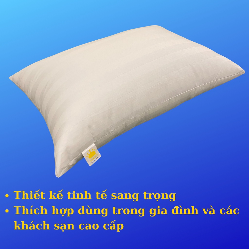 Ruột Gối Nằm Lông Vũ Nhân Tạo Chuẩn Khách Sạn 5 Sao VUA GỐI Deluxe Pillow Êm Ái, Kháng Khuẩn, Ngủ Ngon - FULL SIZE