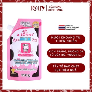 Muối Tắm Sữa bò Tẩy Tế Bào Chết Kích Trắng A Bonne Spa Milk Salt Thái Lan - Hàng Chính Hãng