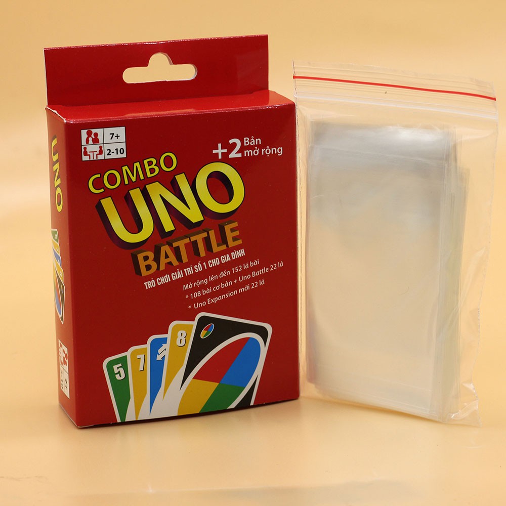 Combo Uno Battle + 2 Uno Mở Rộng + 2 Xấp Bọc Bài - BGVN