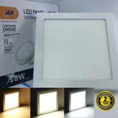 Đèn led âm trần đổi 3 màu 9W thương hiệu MD TRÒN-VUÔNG