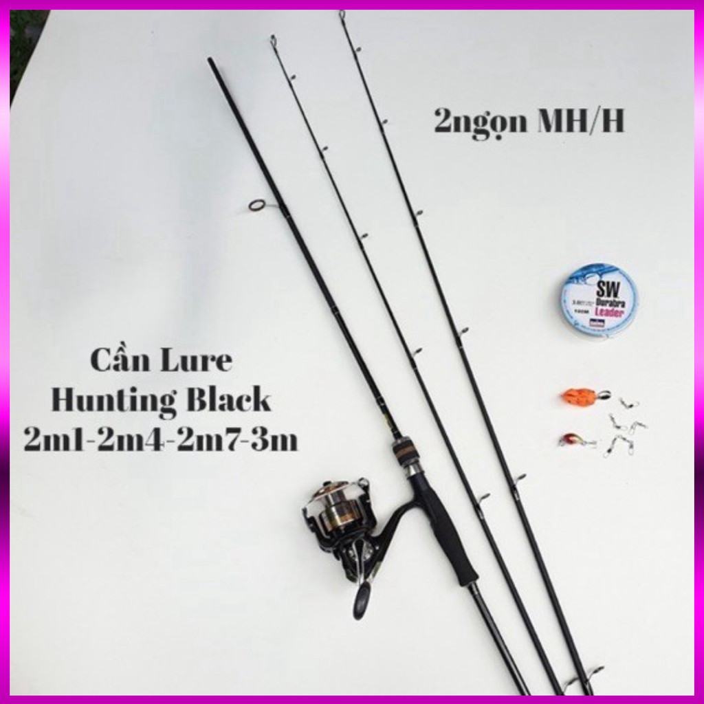 combo bộ cần câu 3m + máy 5000 bộ máy đứng hunting black cao cấp, máy câu expert full kim loại