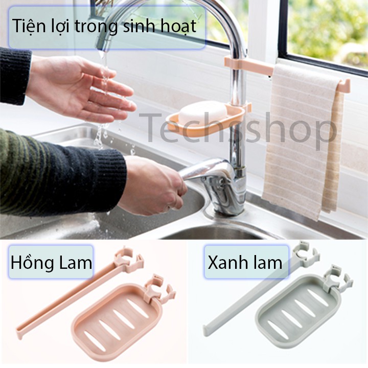 Giá Treo Khăn Và Để Đồ Treo Ở Ống Nước, Vòi Sen - Kệ Xà Phòng