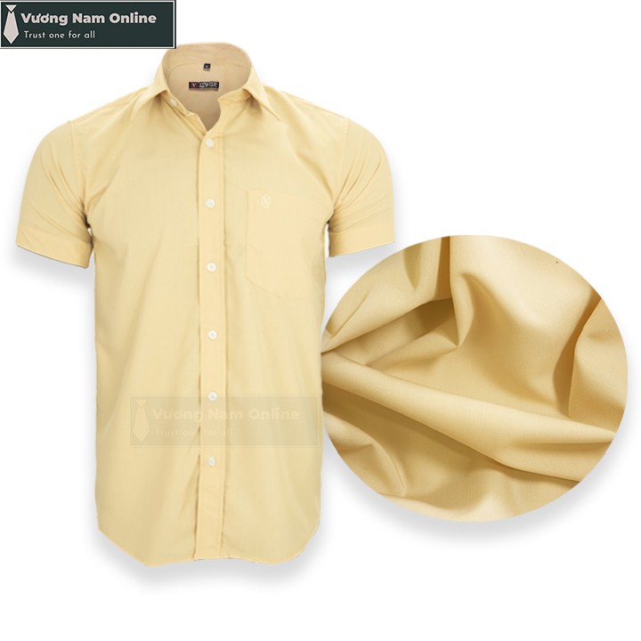 Áo sơ mi nam ngắn tay màu trắng công sở vải kate cao cấp mềm mịn có Video - VƯƠNG NAM | BigBuy360 - bigbuy360.vn