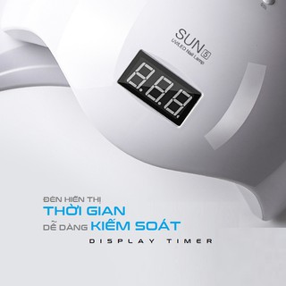 Máy hơ gel sun 5 tem xanh chính hãng 48w/uv/led có bảo hành