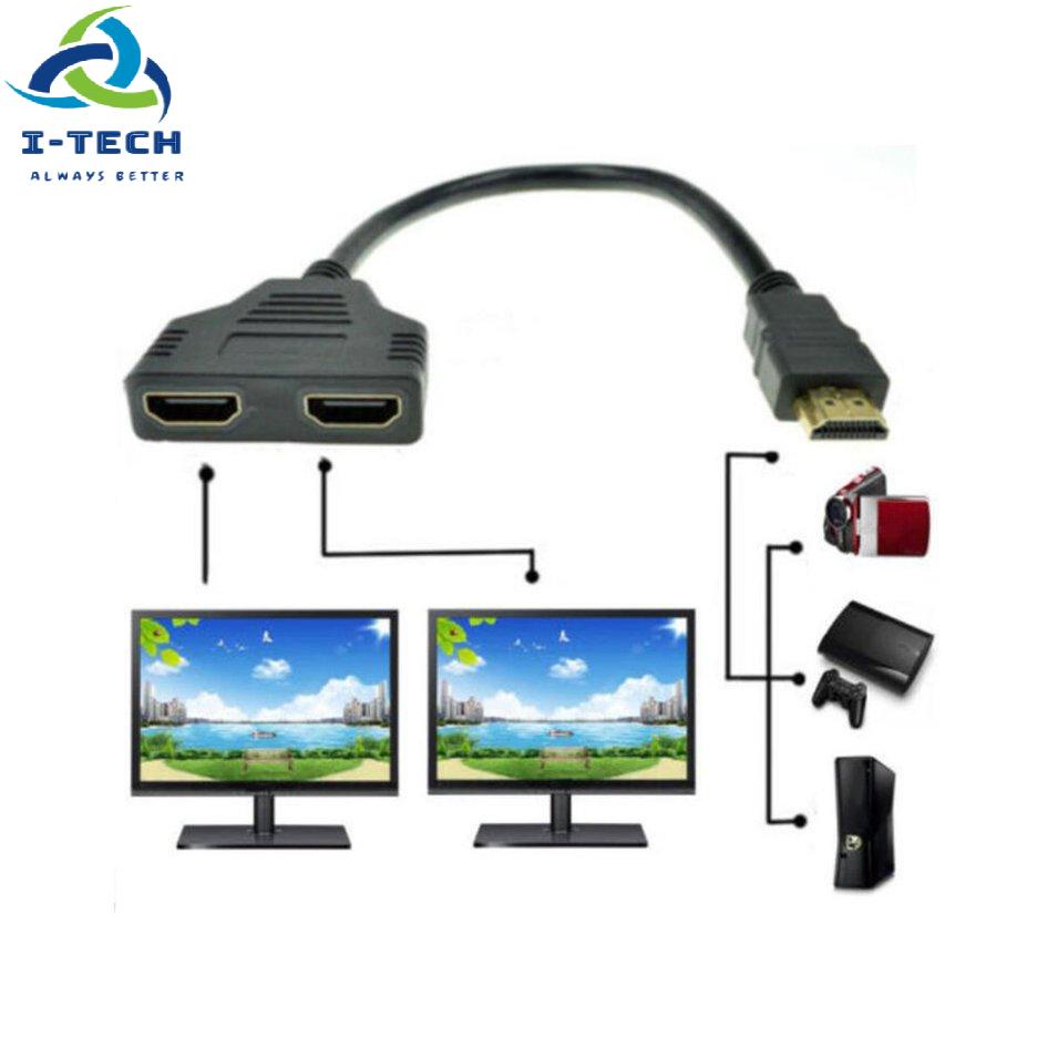 Dây Cáp Chia Cổng Hdmi 1080p 2 Trong 1