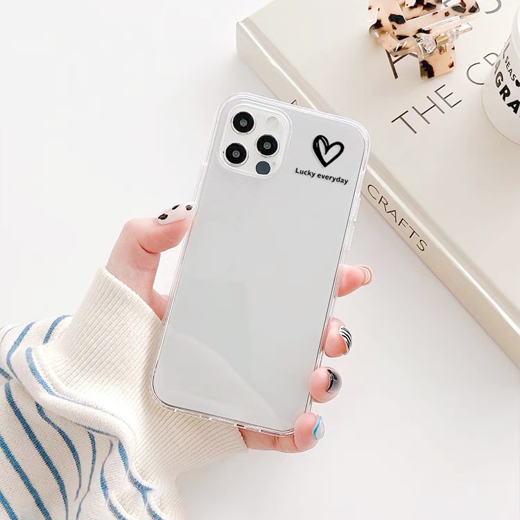 Ốp lưng iphone Tim tí hon viền trong chống ố vàng 6/6plus/6s/6splus/7/7plus/8/8plus/x/xr/xs/11/12/pro/max/plus/promax