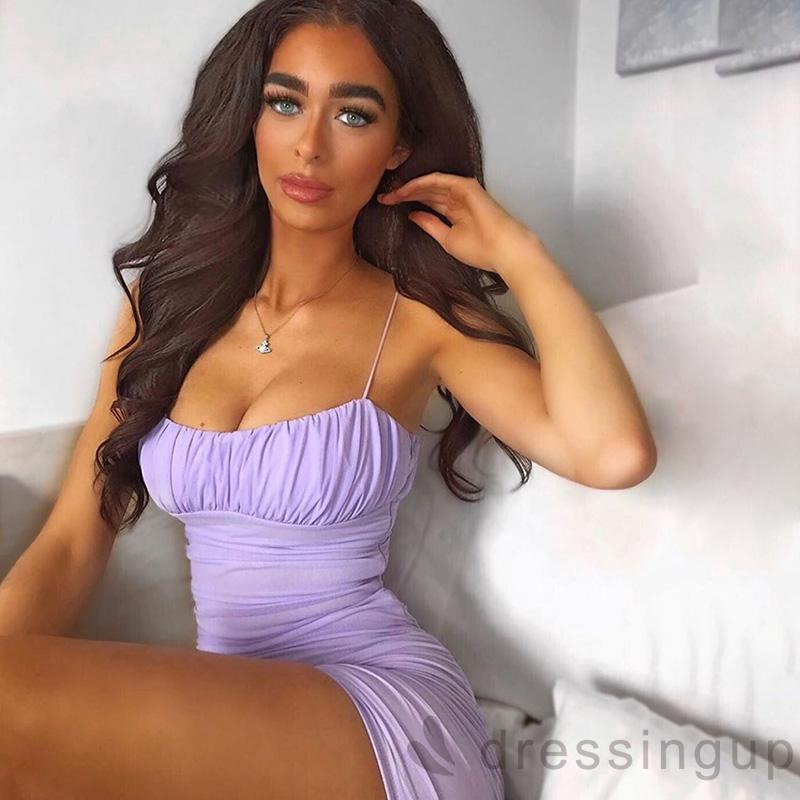 Đầm nữ thời trang không tay màu trơn quyến rũ