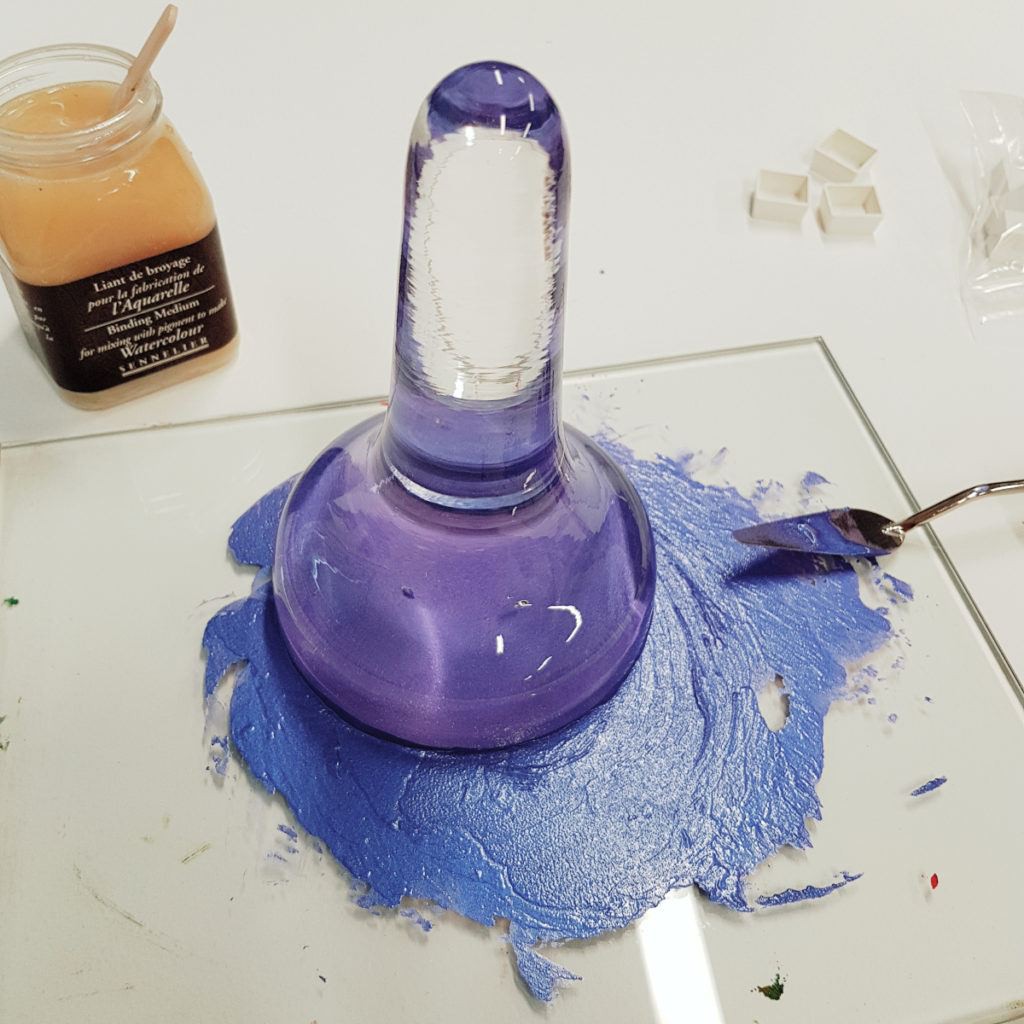 Muller chày thủy tinh mài màu nước thủ công