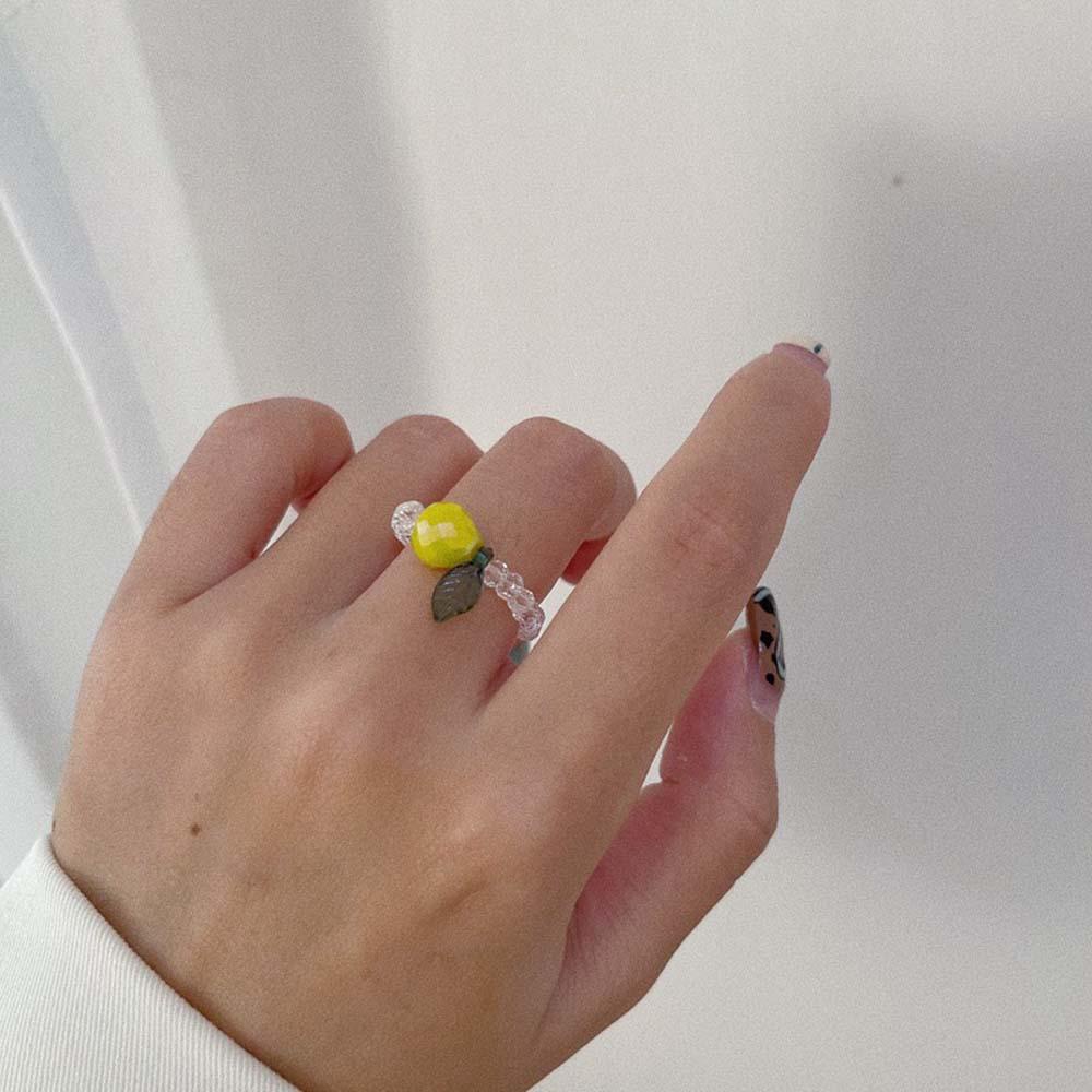 Vòng cổ Hạt Nhựa Resin Co Giãn Đơn Giản Phong Cách Hàn Quốc|Nhẫn Thiết Kế Đơn Giản Thời Trang Cao Cấp