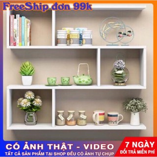 Kệ sách gỗ treo tường 3 ngăn dài 80cm ( như hình )
