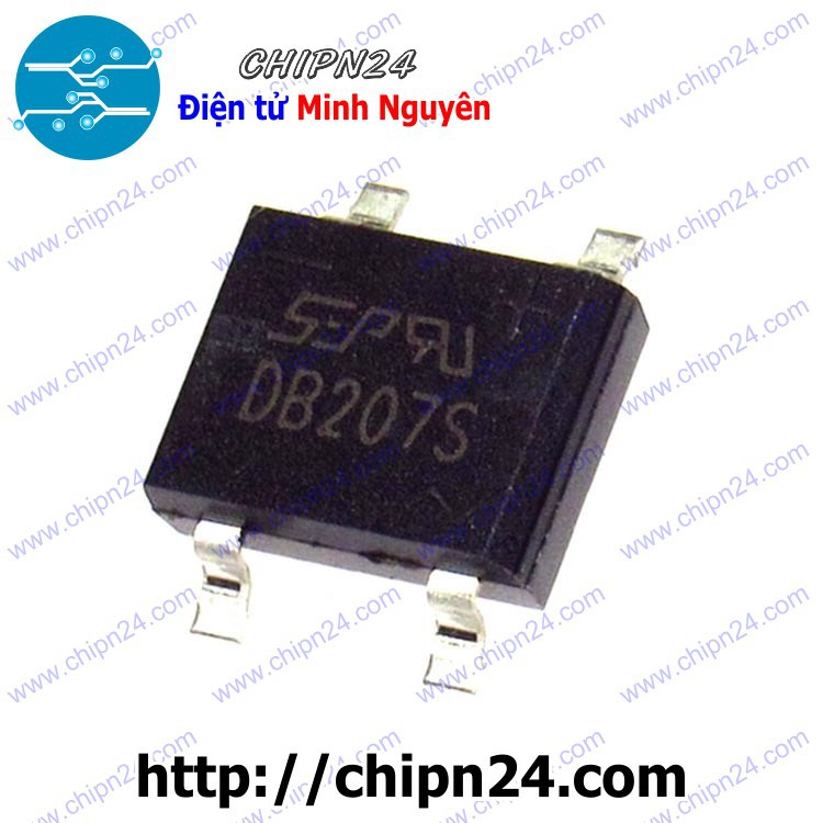 [4 CON] Cầu Diode Dán DB207S 2A 1000V SMD SOP-4 (2A dán)