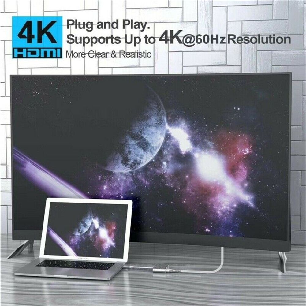 Bộ Chuyển Đổi 4 Trong 1 Từ Type-C Sang Hdmi Vga 4k Usb 3.0 Pd 87w Tiện Dụng