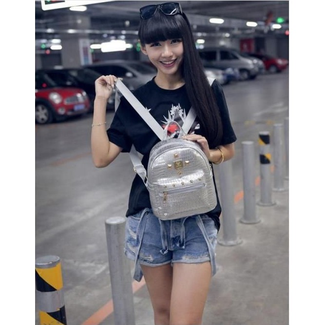 Balo nữ thời trang kiểu đinh tán phong cách hàn quốc đi học đi chơi đi du lịch S1 T108