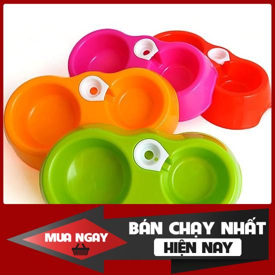 [❌GIÁ SỈ❌] [FREESHIP] Bát ăn cho chó mèo bát nhựa đôi có cấp nước 0 ❤️