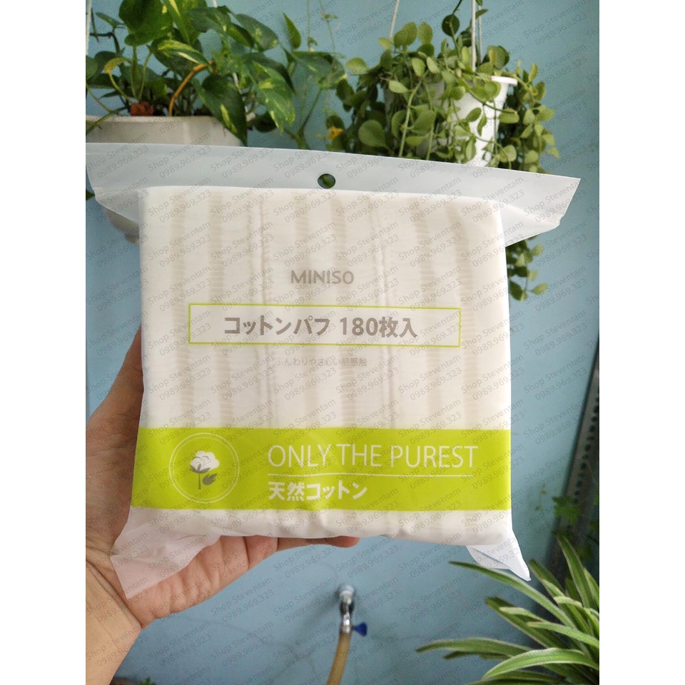 Bông tẩy trang Miniso 180 miếng - Nhật Bản