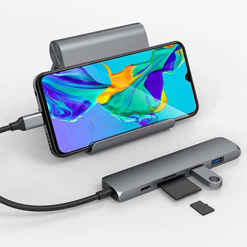 [Mã ELMALL10 giảm 10% đơn 500K] Cổng chuyển đổi HyperDrive Bar 6-in-1 USB-C Hub HD22E - Hàng chính hãng