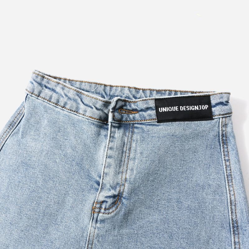 Quần Short Denim Lưng Cao Dáng Chữ A Ống Rộng Thời Trang Mùa Hè Cho Nữ Plus Size