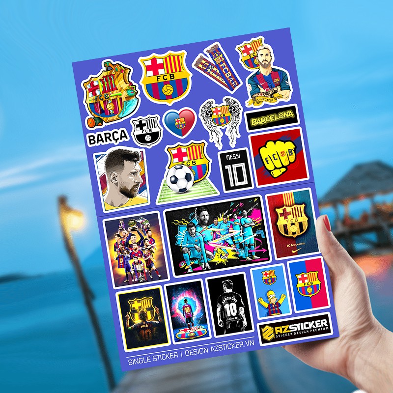 Sticker Dán Laptop, Dán Điện Thoại , Dán Nón Bảo Hiểm, Tem Dán Xe Chồng Thấm Nước, Chống Bay Màu | Set Singer Barcelona