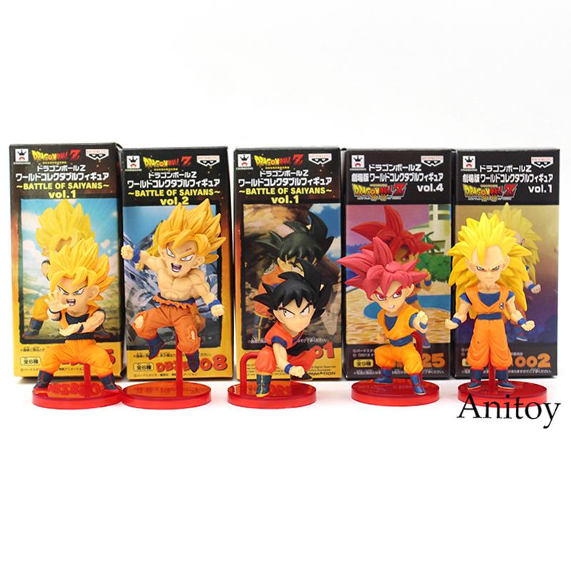 Set 5 mô hình đồ chơi nhân vật son goku siêu saiyan dbz trong phim hoạt hình Dragon Ball