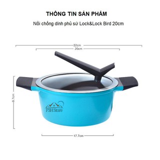 NỒI CHỐNG DÍNH LOCK&LOCK BIRD 2 TAY CẦM LBS1202