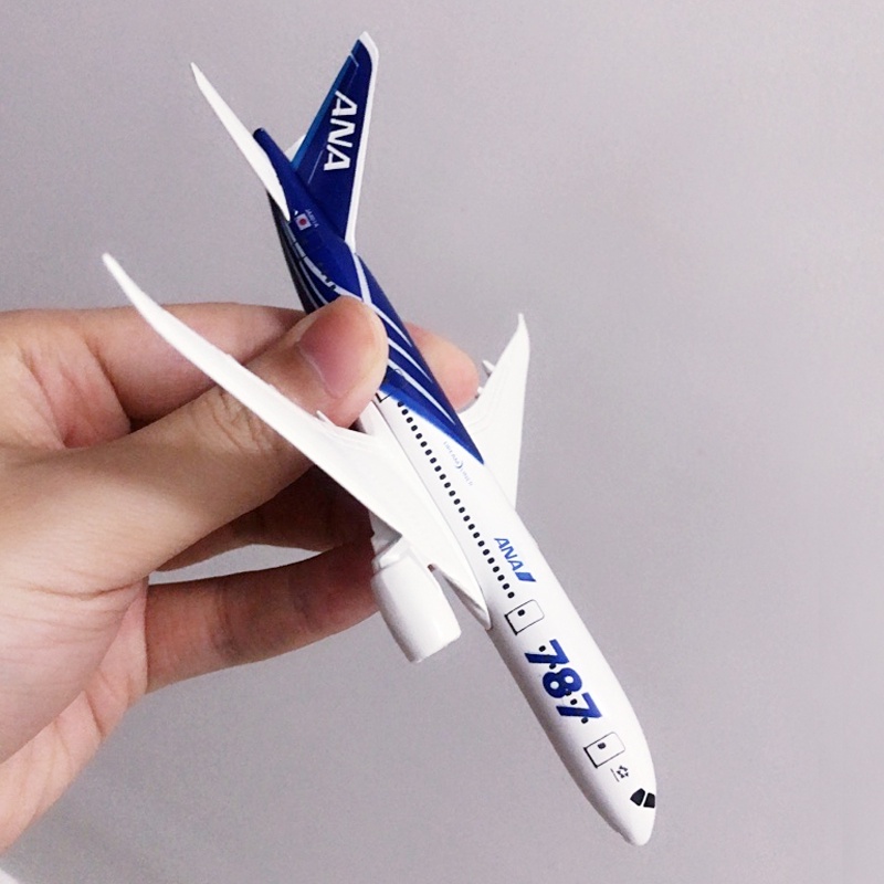 Mô Hình Máy Bay JAL Boeing 747 ANA B777 B787 Skymark Airbus 380 Bằng Hợp Kim Kích Thước 16CM