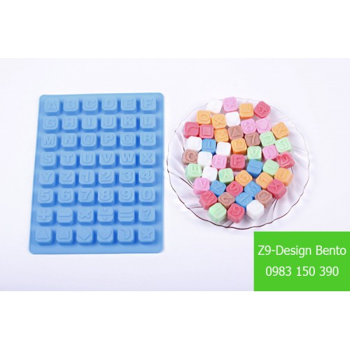 Khuôn Silicon Đổ Socola/Thạch/Đá/Kẹochipchip/Pudding Hình Chữ Nổi