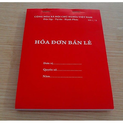 Sỉ 10 Quyển Hóa đơn bán lẻ liên cacbon nhỏ 2 liên M hàng đẹp, cao cấp màu đỏ 2 liên để giấy than