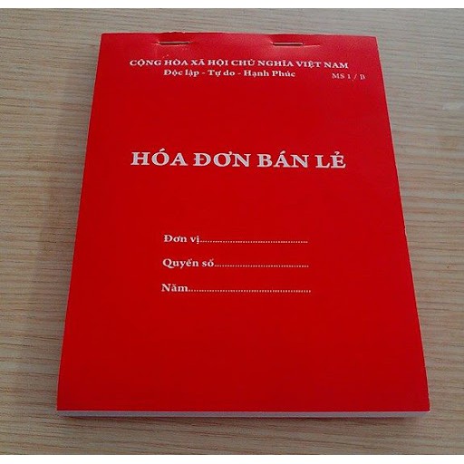 Sỉ 10 Quyển Hóa đơn bán lẻ liên cacbon nhỏ 2 liên M hàng đẹp, cao cấp màu đỏ 2 liên để giấy than