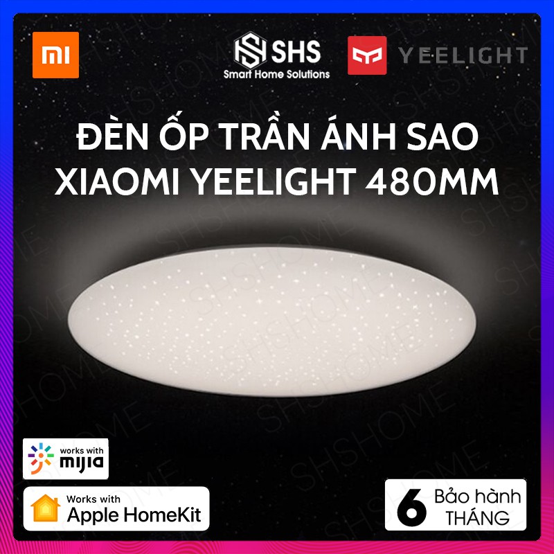 Đèn ốp trần ánh sao Xiaomi Yeelight tròn, 480mm, tuỳ chỉnh nhiệt độ màu ánh sáng qua App, YLXD42YL, SHS Vietnam