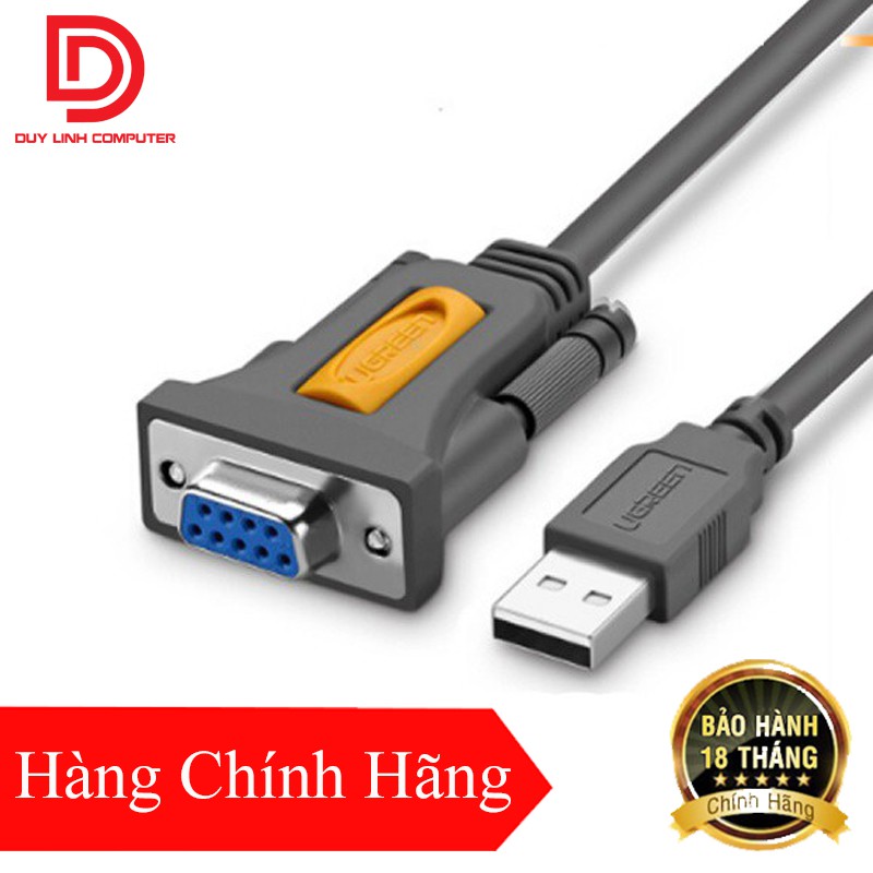 Cáp chuyển đổi USB sang Com RS232 âm dài 1,5m UGREEN 20201