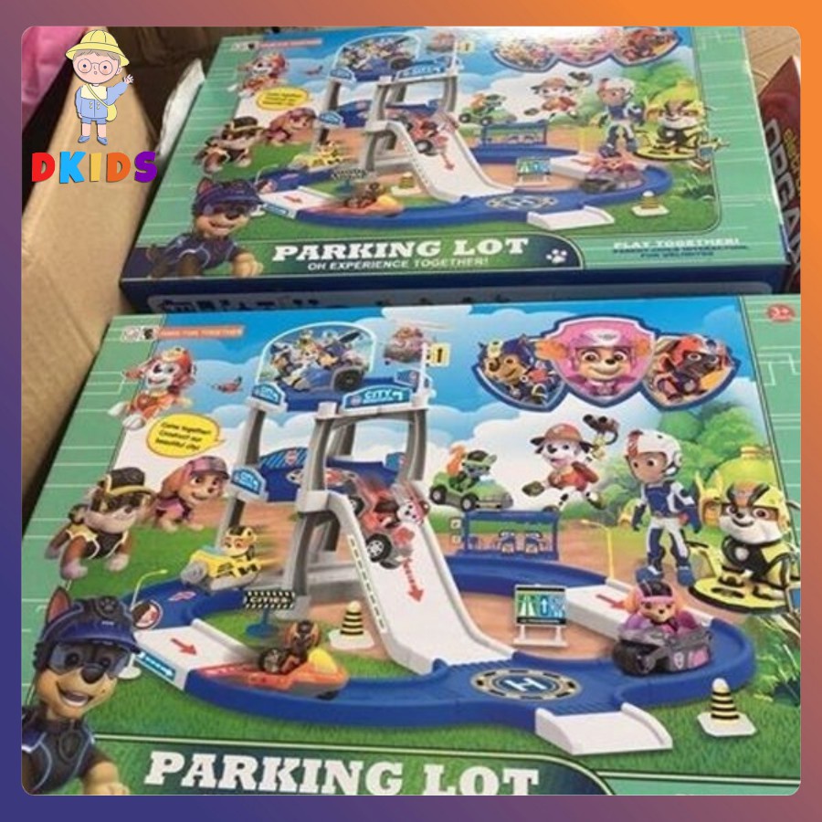 Đồ Chơi Mô Hình Cầu trượt Biệt Đội 4 Chú Chó Cứu Hộ Cho Bé, PARKING LOT