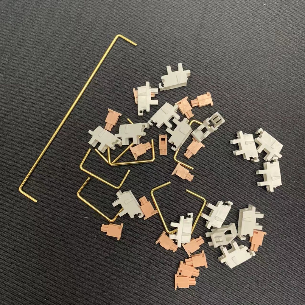 PCB Screw-In stablizer gold plated for mechanical keyboard customization,Mechanical keyboard Plate Mount Stabilizers Phụ kiện giữ cân bằng mạ vàng tùy chỉnh nhiều màu cho bàn phím cơ loại cắm vít PCB DIY
