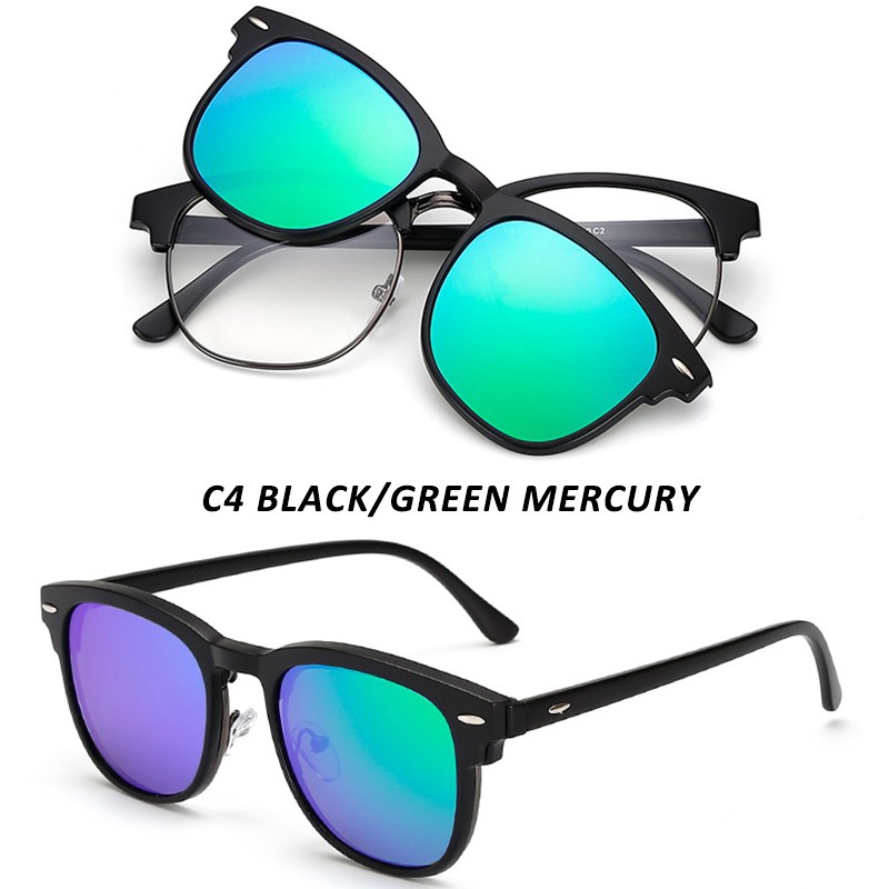 High Quality TR Frame Magnetic Clip On Polarized Sunglasses Women/Men