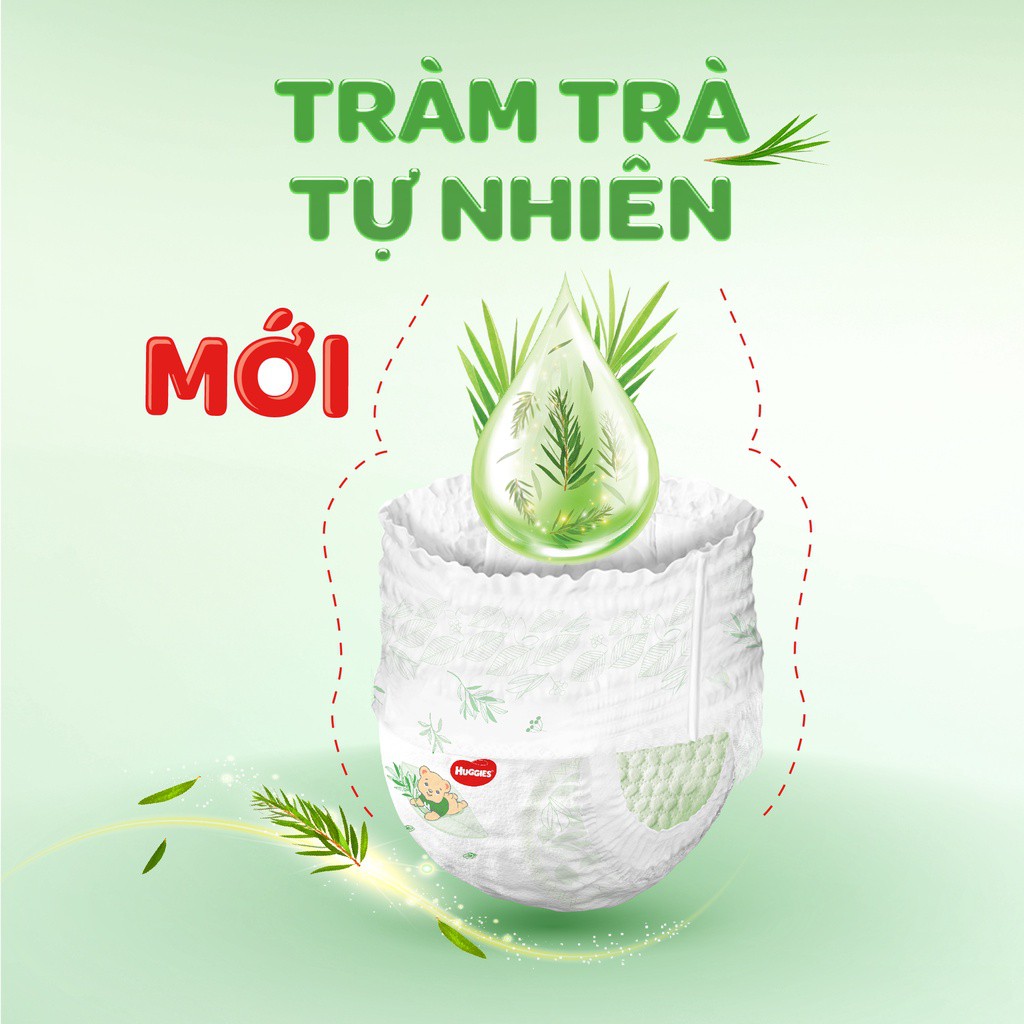 [HUGFEB15 -10% max 60k đơn 400k]Tã quần Huggies Tràm Trà Tự Nhiên Dry S46 + Tặng 6 miếng