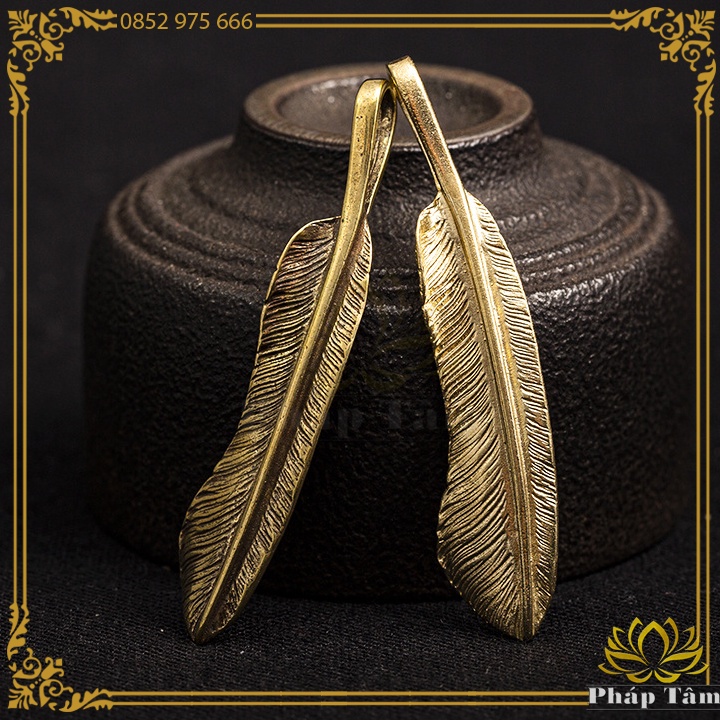 Móc Khóa Lông Vũ Takahashi Goro Đồng Nguyên Khối - Tâm Phong Thủy