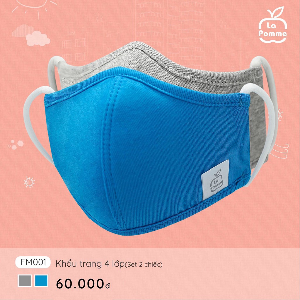 Sét 2 khẩu trang 4 lớp La pomme | BigBuy360 - bigbuy360.vn