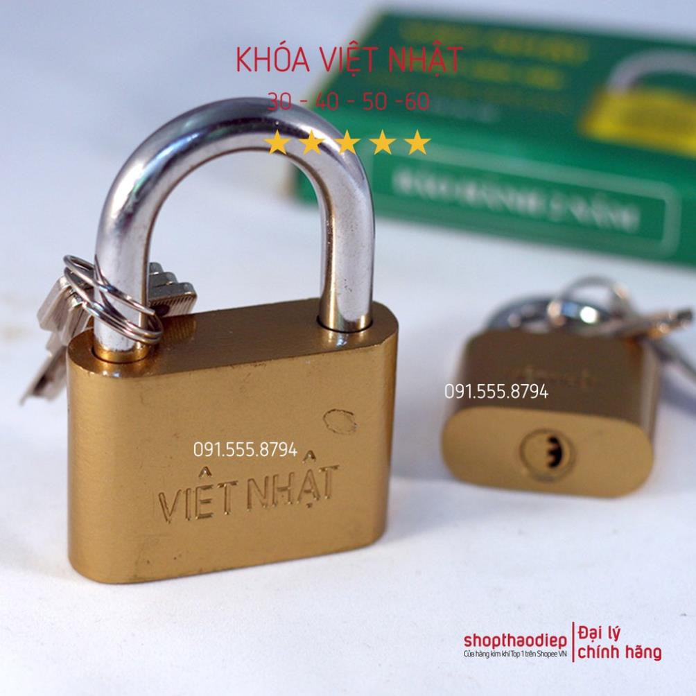 [GIÁ HỦY DIỆT] Khóa Bấm Việt Nhật Các Cỡ 30 - 40 - 50 - 60, Khóa Cửa 3 Chìa Công Nghệ Nhật Bản