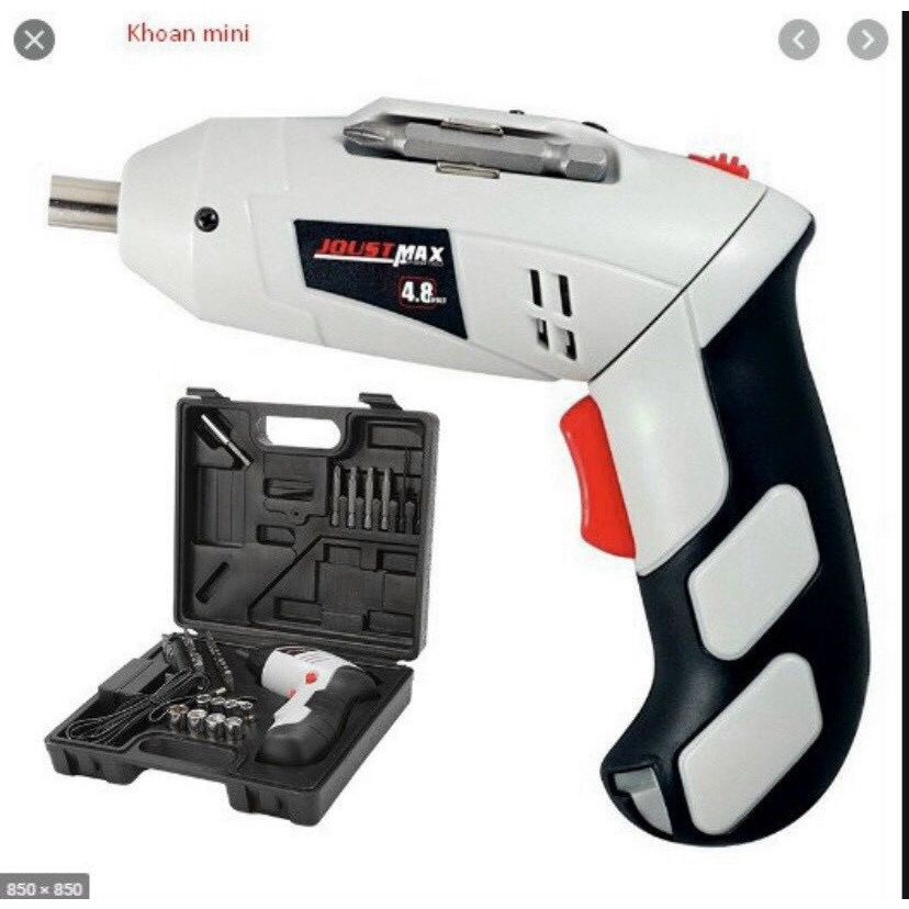 Máy Khoan, Bắt Vít Ốc Cầm Tay Mini 45 Chi Tiết Joust Max Mẫu Mới 2021